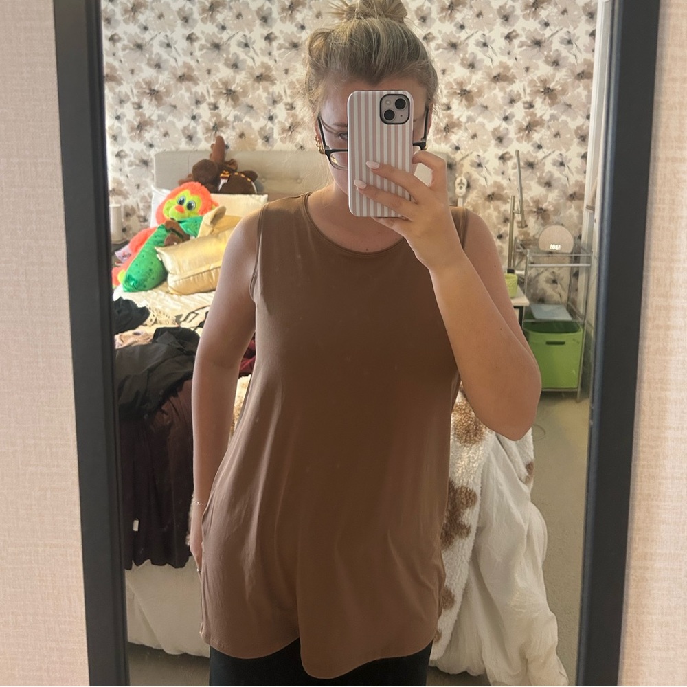 Zenana Outfitters Brown Tank Top